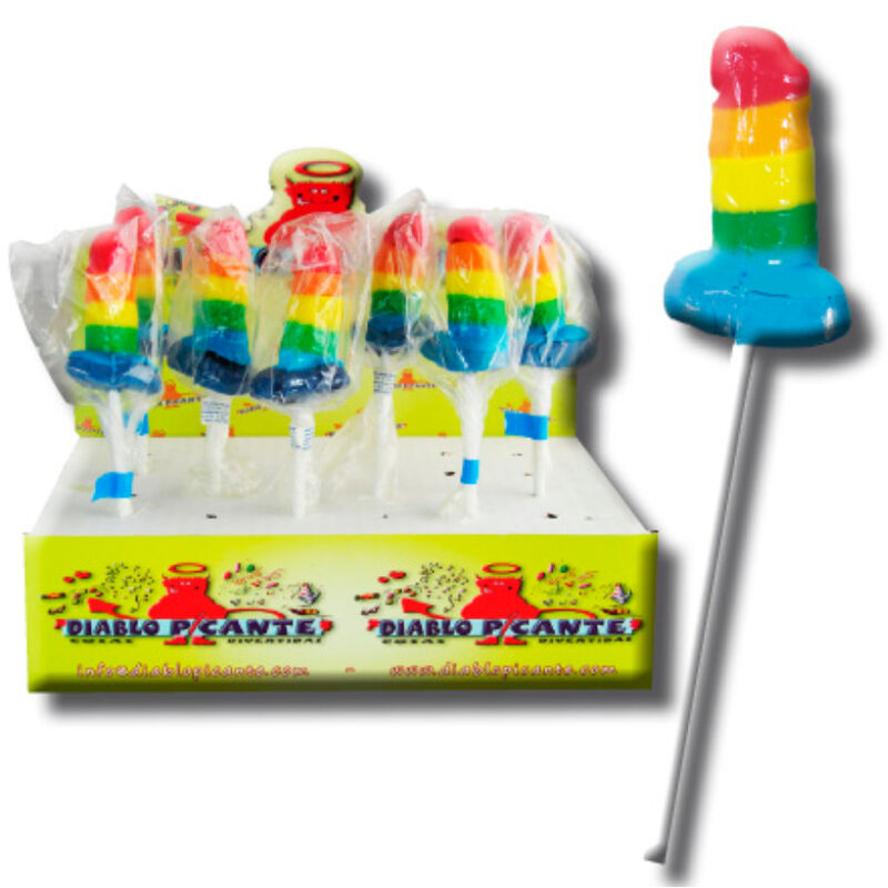 Piruleta de gominola PRIDE con forma de pene