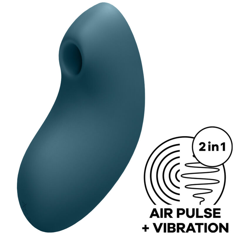 Estimulador de clítoris por pulsos de aire de silicona con vibración para mayor intensidad SATISFYER