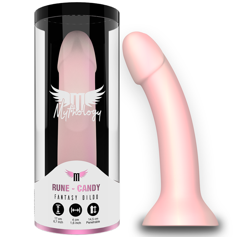 Dildo MYTHOLOGY Rune Candy talla M con ventosa