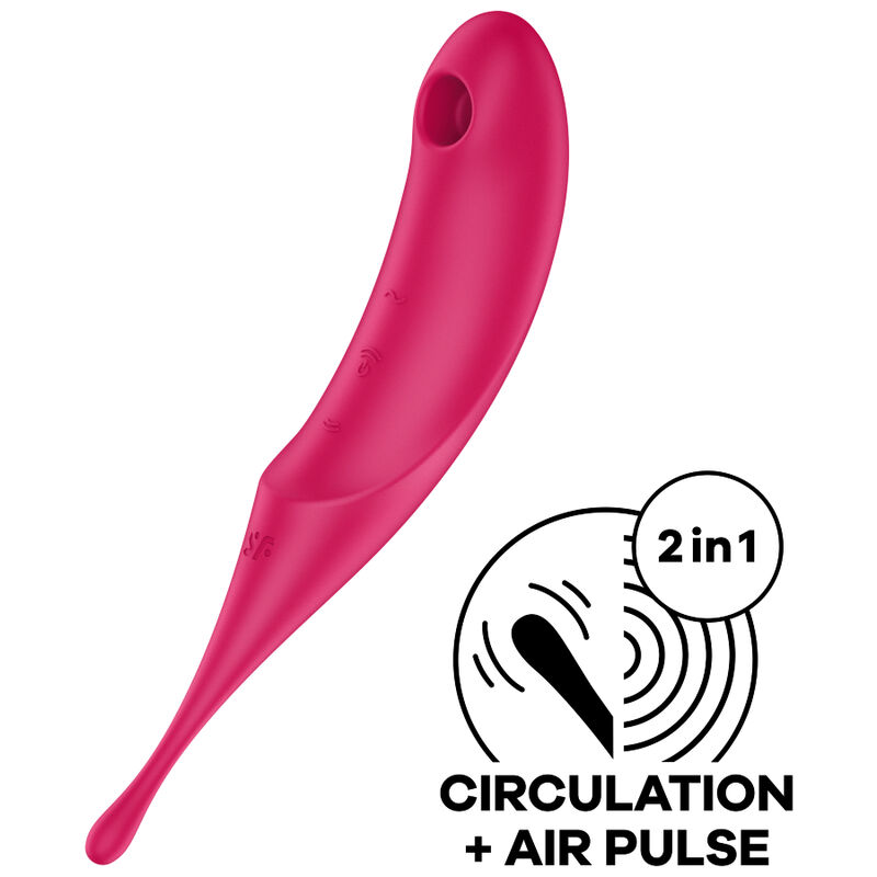 Estimulador de clítoris Air Pulse con vibración y dos motores SATISFYER