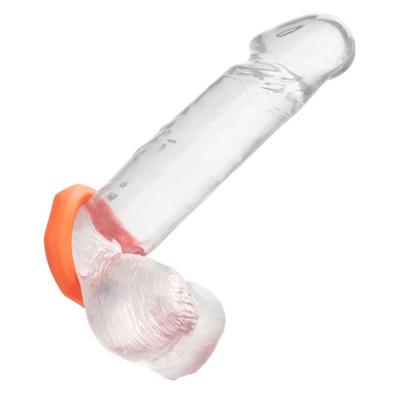 Anillo para el pene CalExotics Alpha Sexagon sin vibración, naranja