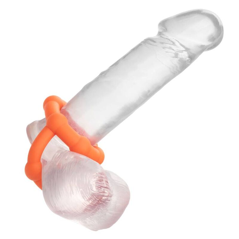 Anillo para el pene CalExotics Alpha All Star sin vibración, naranja