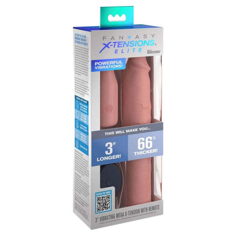FANTASY X-TENSIONS Funda para pene con vibración y mando a distancia