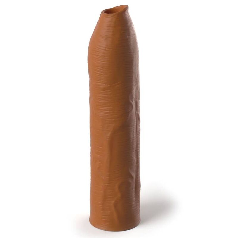 Funda de pene Fantasy X Tensions Uncut, 17,78 cm, color caramelo