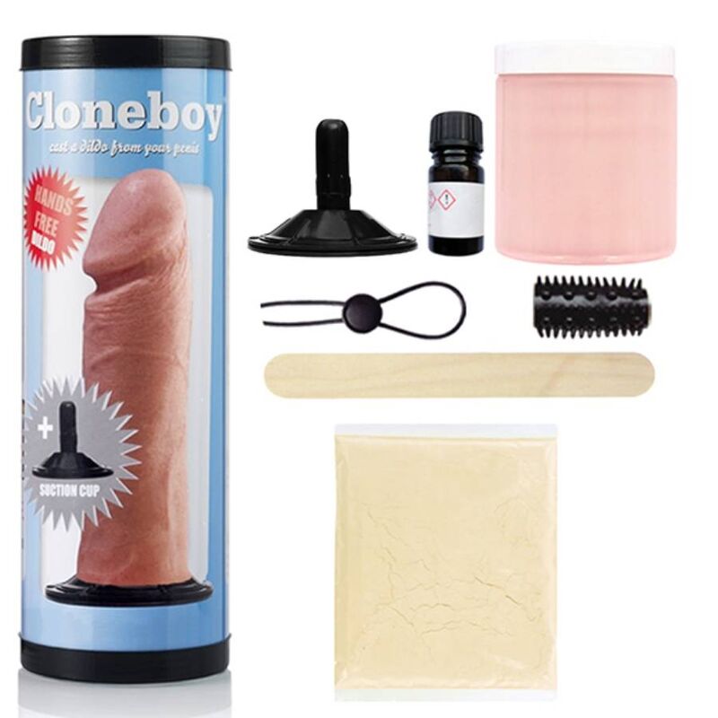 Set de consolador CLONEBOY con ventosa, rosa