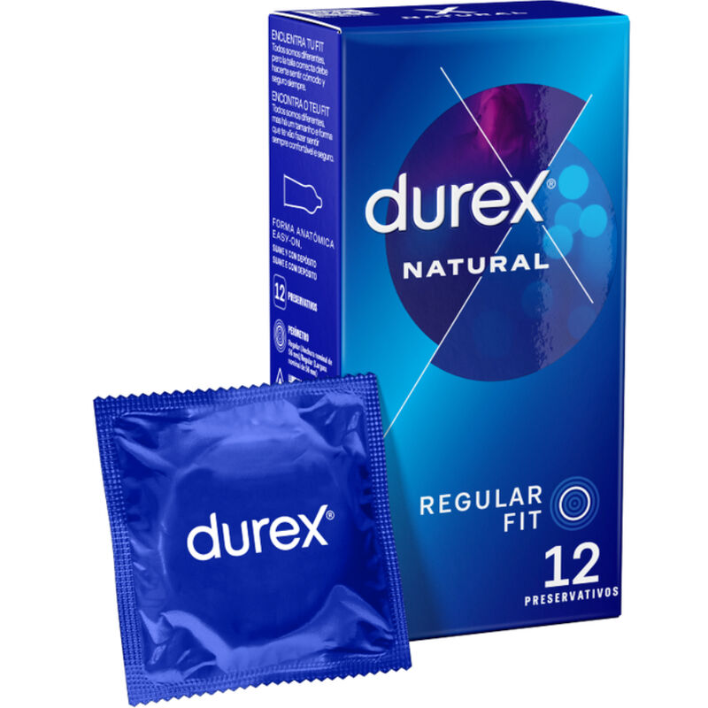 Preservativos Durex Natural Plus estándar, 12 unidades