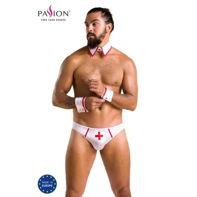 Slip para hombre de tejido elástico blanco S/M, ajuste cómodo PASSION