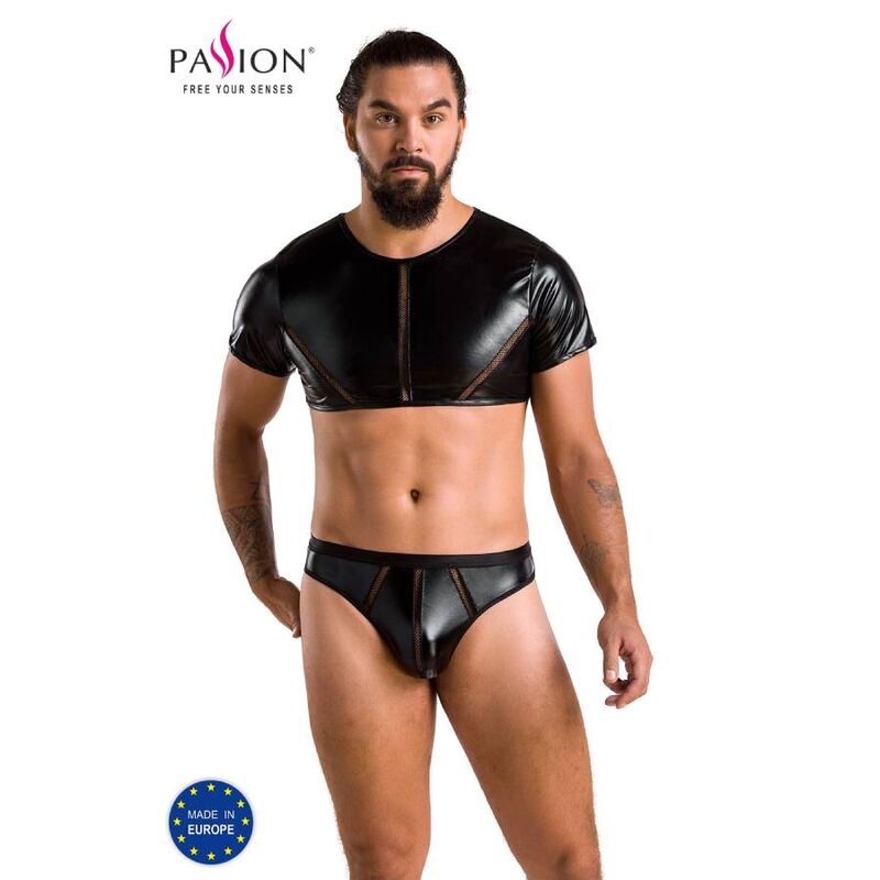 Conjunto de lencería para hombre PASSION 057 Peter en negro