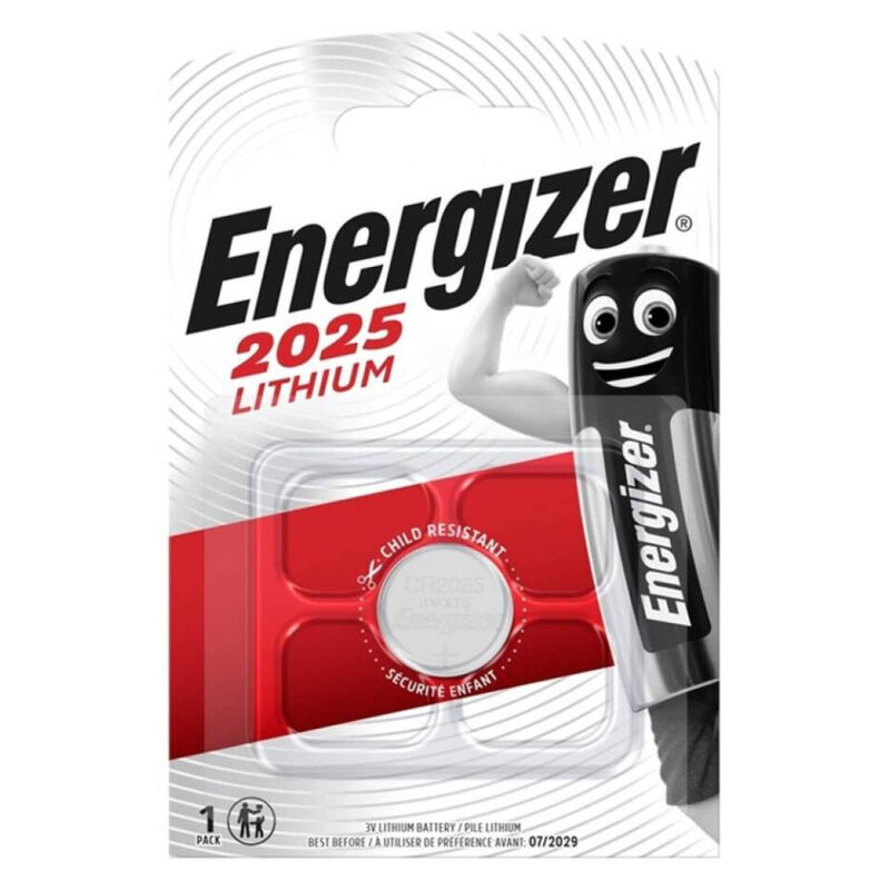 Pila de botón CR2025 de 3 V de larga duración para relojes y mandos a distancia ENERGIZER