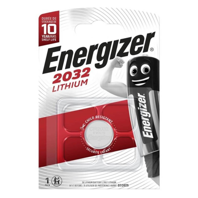 Pila de botón de litio CR2032 de 3 V de larga duración para relojes y electrónica ENERGIZER