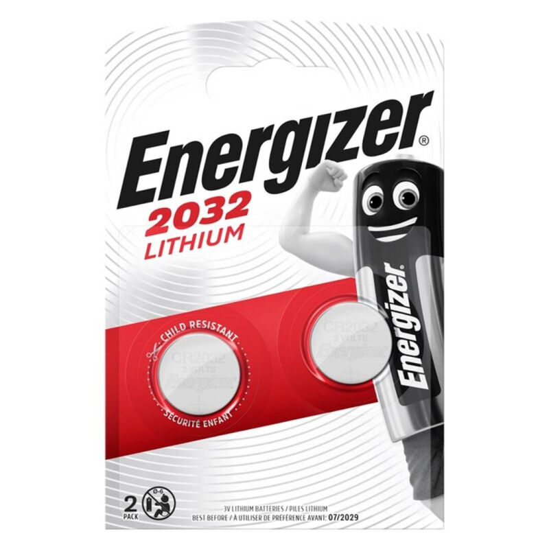 Pila de botón CR2032 de 3 V con larga duración para dispositivos ENERGIZER