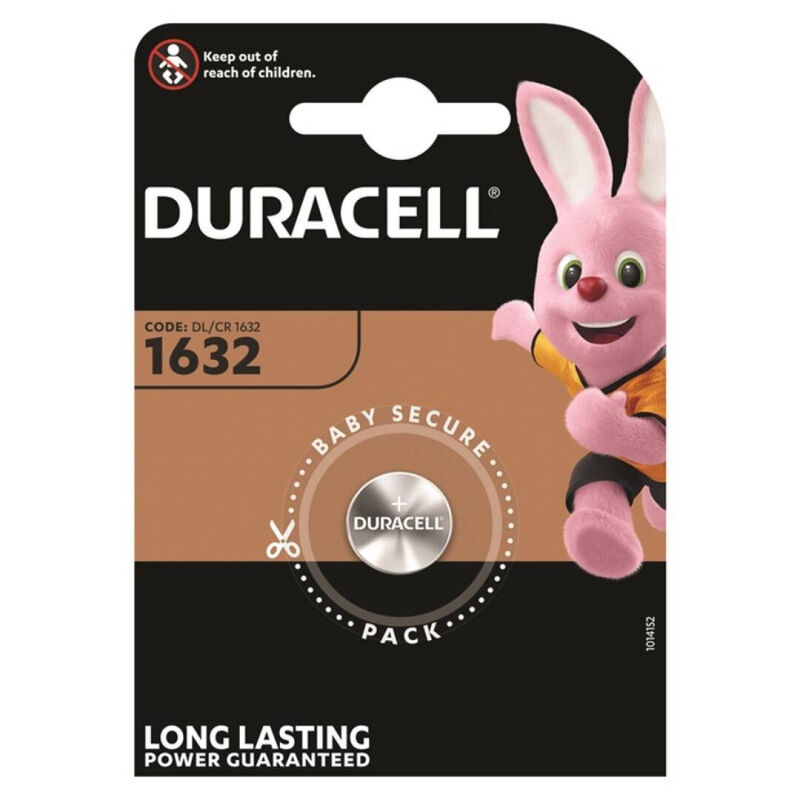 Pila de botón CR1632 de litio de 3 V y larga duración para relojes DURACELL
