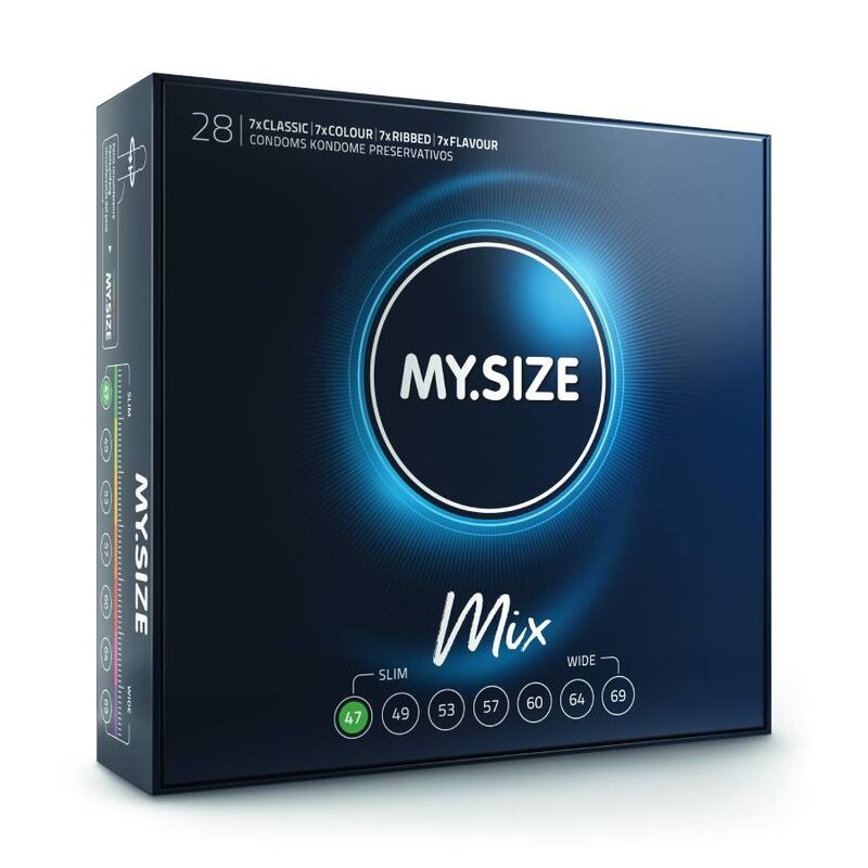 Preservativos MY SIZE Mix de 47 mm, 28 unidades
