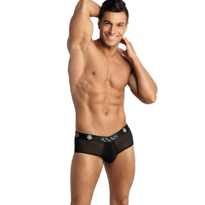Jockbikini de tul negro con trasero abierto y ajuste cómodo ANAIS