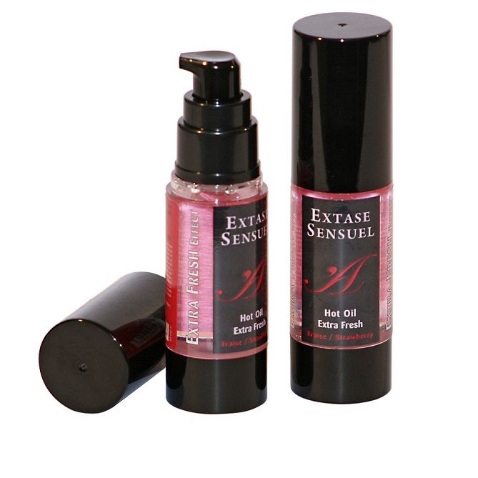 Aceite de masaje Extase Sensual con efecto fresa, 30 ml