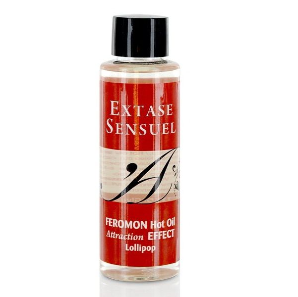 Aceite de masaje Extase Sensual con efecto calor y aroma a piruleta