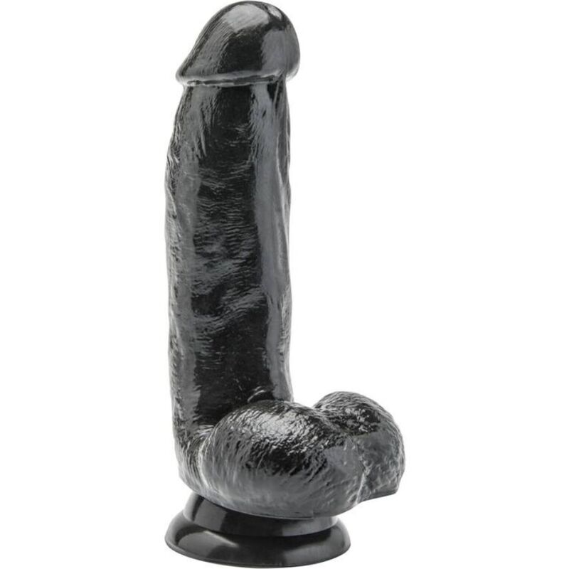 GET REAL dildo realista con testículos, 12 cm, negro