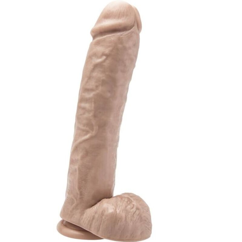 GET REAL consolador con testículos, 28 cm