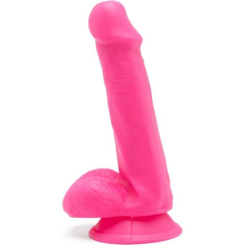 GET REAL Happy Dicks dildo con testículos, 12 cm, rosa