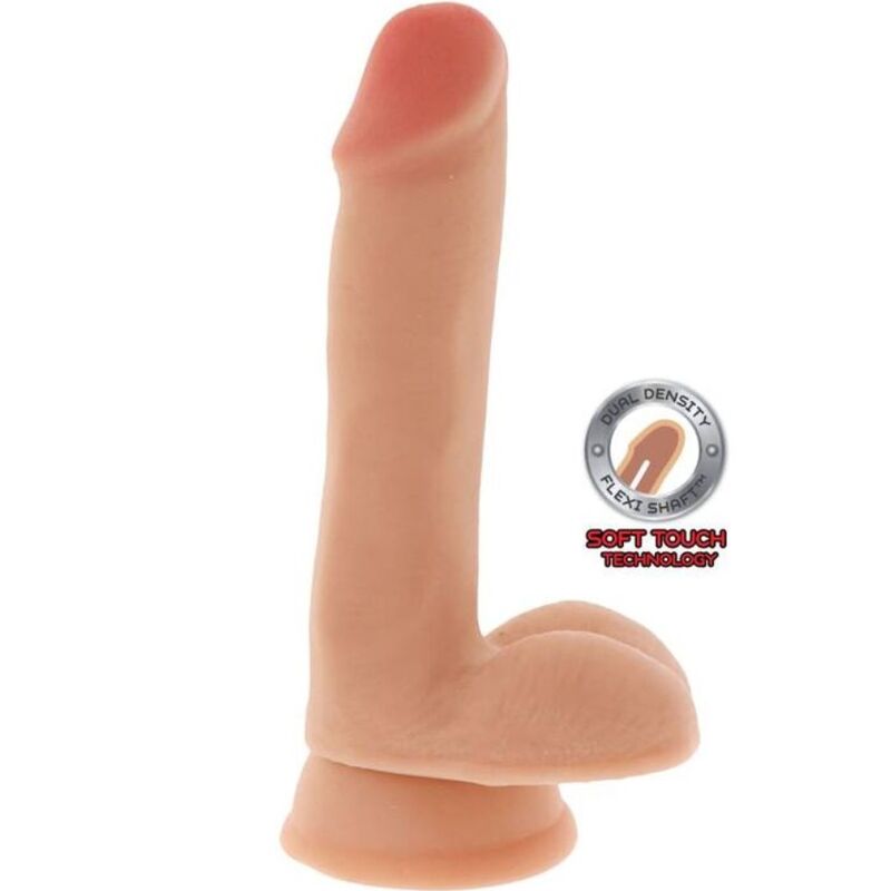 Dildo GET REAL con testículos, 17 cm