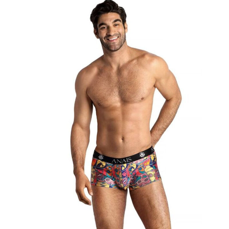 Calzoncillos bóxer de tejido elástico suave con estampado de cómic, corte cómodo y perneras largas ANAIS
