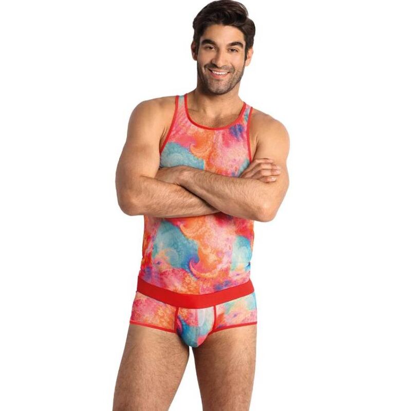 Top sexy de licra para hombre con estampado de plátanos y cintura elástica cómoda ANAIS