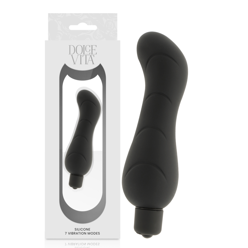 Vibrador para el punto G DOLCE VITA de silicona, negro