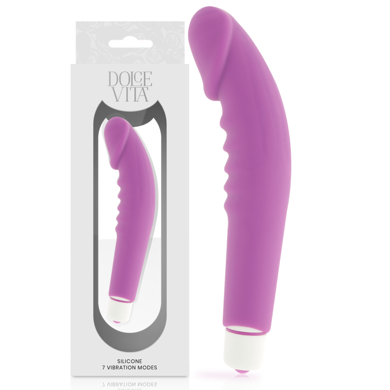 Vibrador DOLCE VITA Realistic Pleasure con funda de silicona extraíble