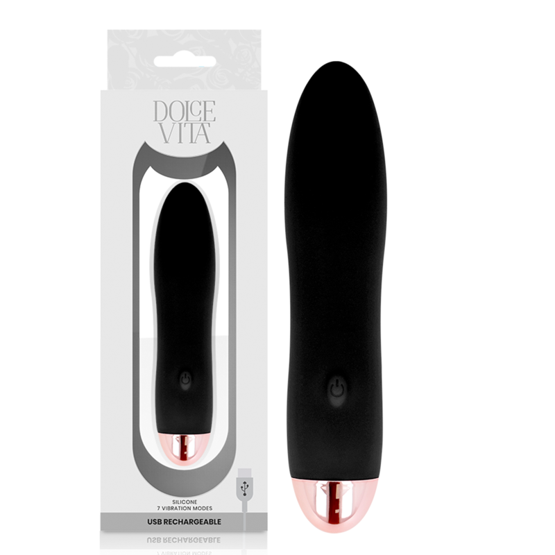 Minivibrador Dolce Vita Four recargable, negro