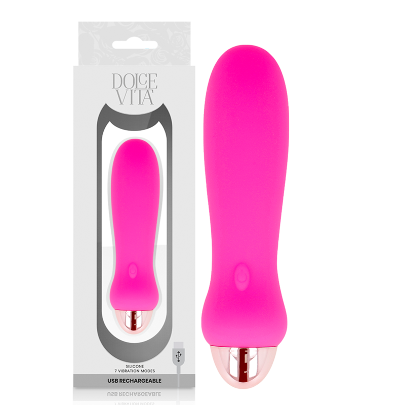 Minivibrador Dolce Vita Five recargable, rosa