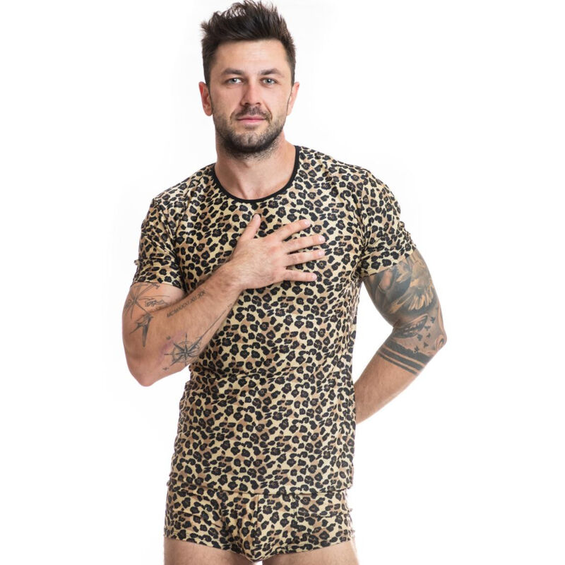 Camiseta de microfibra con estampado animal y cintura elástica ANAIS