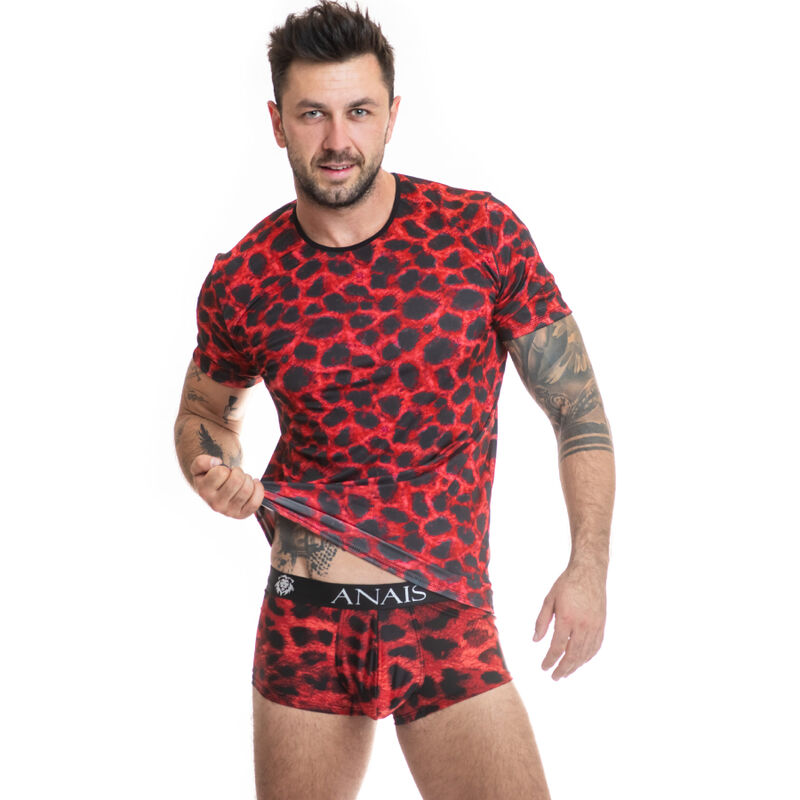 Camiseta ajustada para hombre con estampado animal y microfibra suave | ANAIS