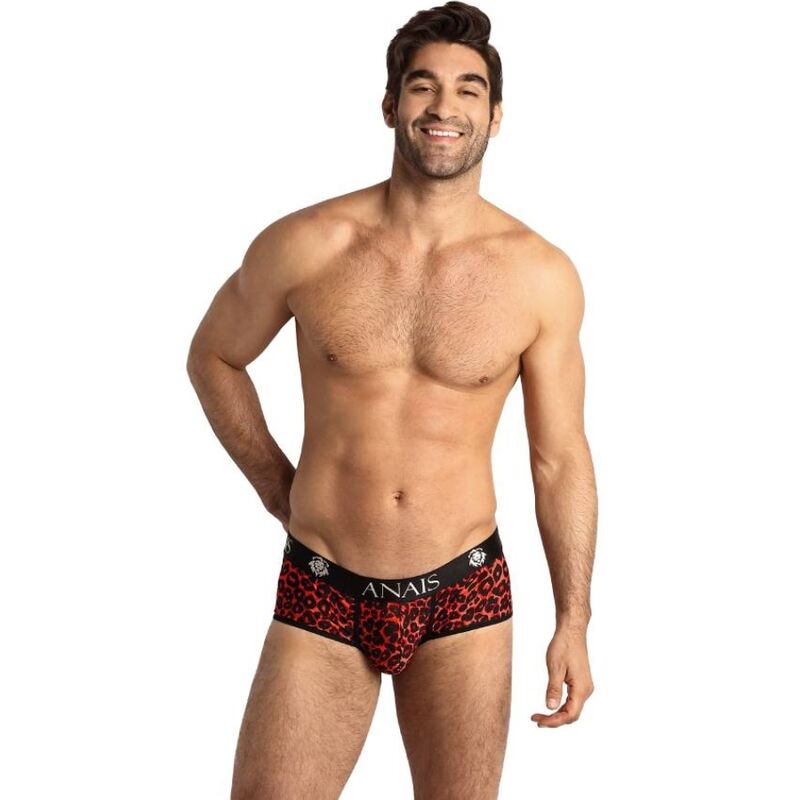 Bóxer para hombre de microfibra roja con estampado animal y ajuste cómodo ANAIS