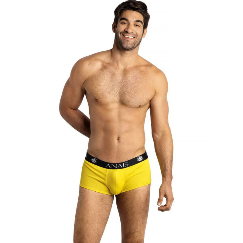 Bóxers deportivos para hombre con pierna más larga de poliamida y elastano, amarillos ANAIS