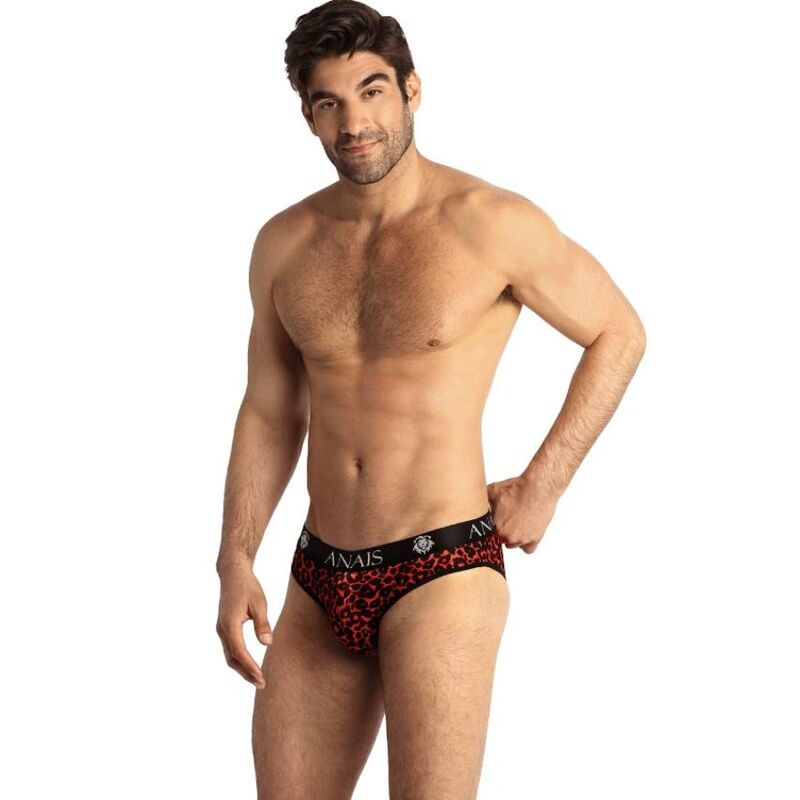 Slip de microfibra para hombre con estampado animal, cintura elástica y corte cómodo ANAIS