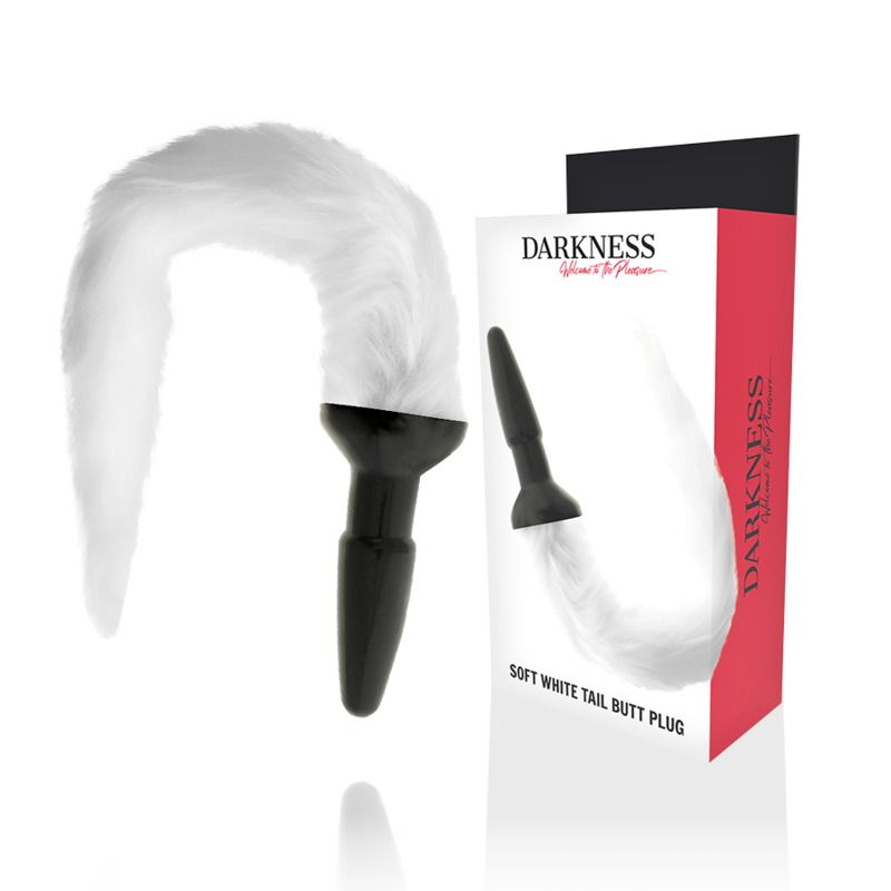 Plug anal DARKNESS con cola blanca