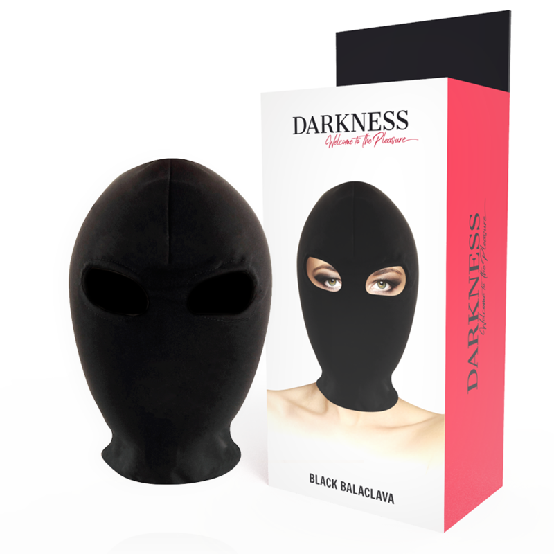 Máscara de bondage DARKNESS con abertura para los ojos, negra