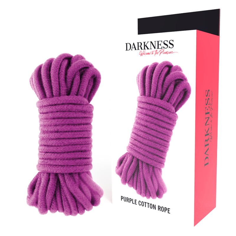 DARKNESS BONDAGE Cuerda de bondage de algodón, 5 m, morada
