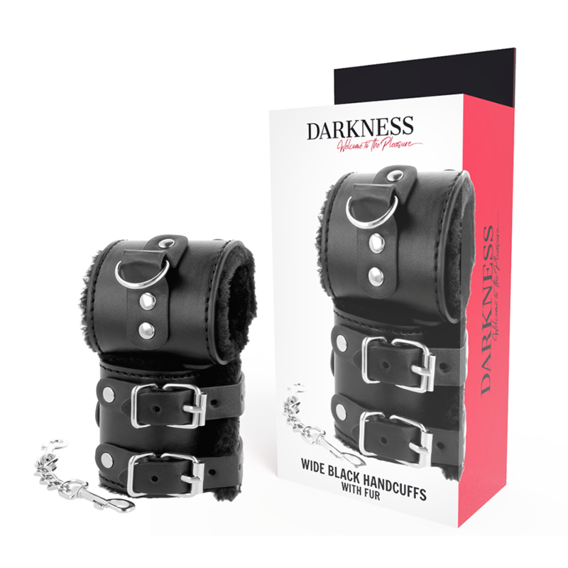 Grilletes ajustables DARKNESS con interior acolchado, negros