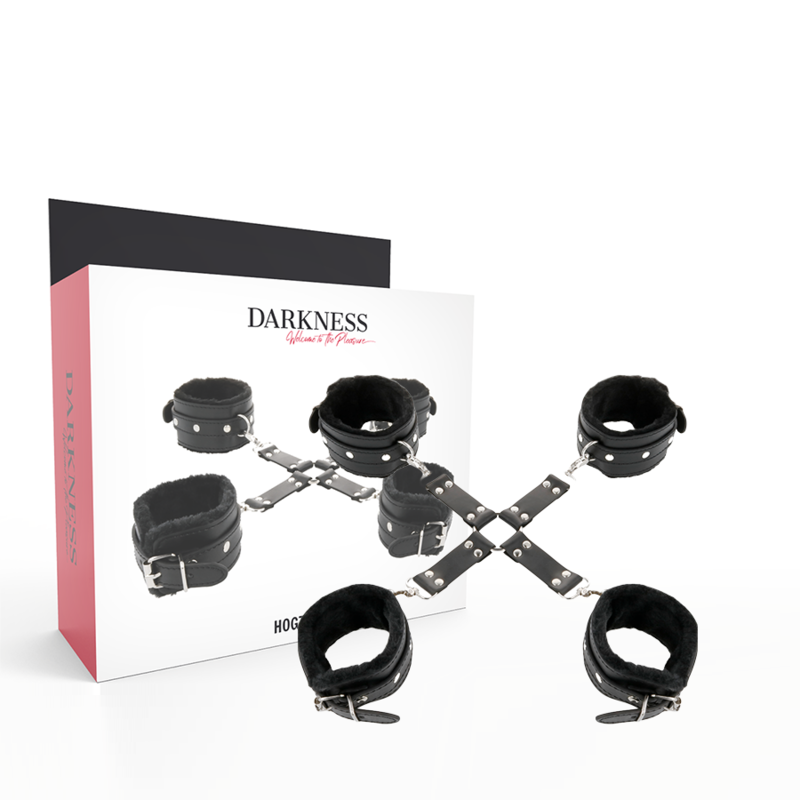 Esposas DARKNESS de bondage para muñecas y tobillos, negras