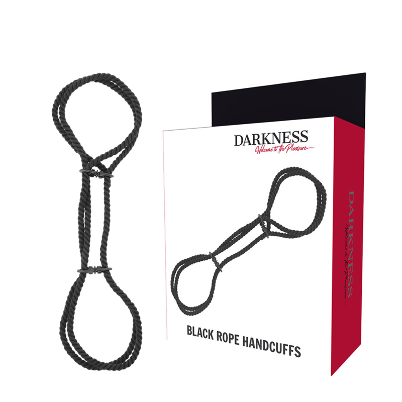 Esposas de cuerda de algodón DARKNESS para muñecas o tobillos