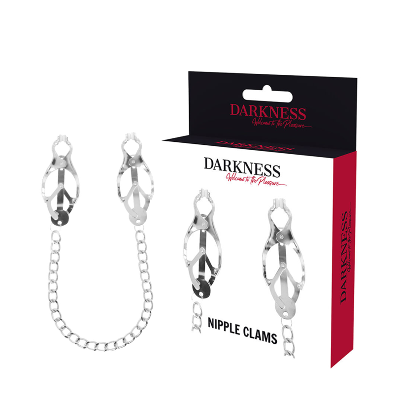 Pinzas para pezones DARKNESS con cadena metálica