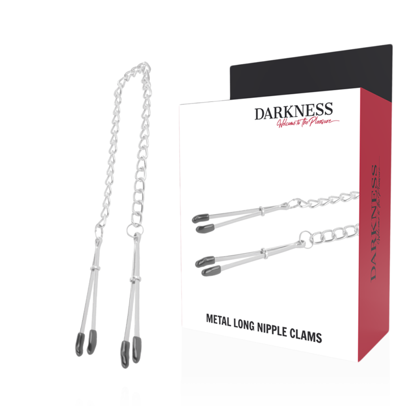 DARKNESS SENSATIONS pinzas ajustables para pezones con cadena
