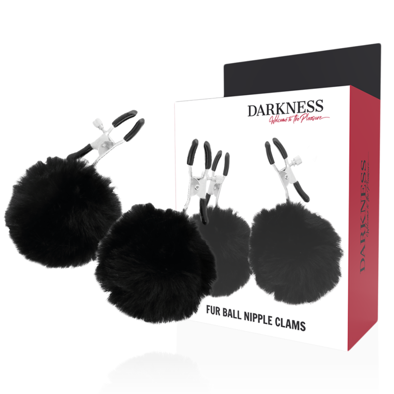 Pinzas para pezones DARKNESS SENSATIONS con pompones