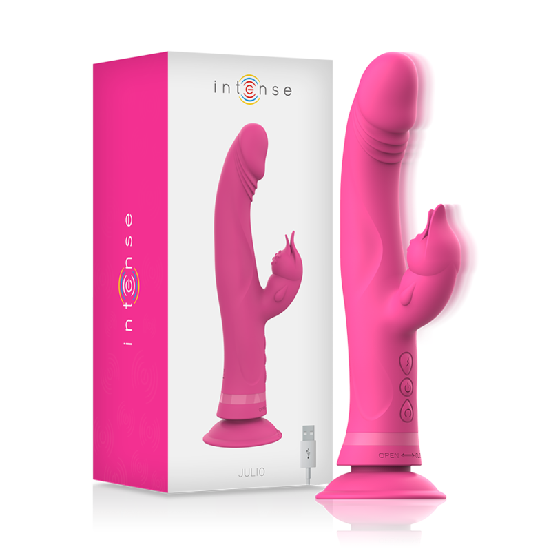 INTENSE Julio vibrador conejito de silicona, rosa