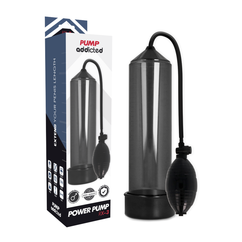 Bomba de pene PUMP ADDICTED RX3, negra