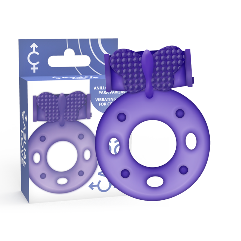 CASUAL LOVE Ring 32: anillo vibrador para el pene en color morado