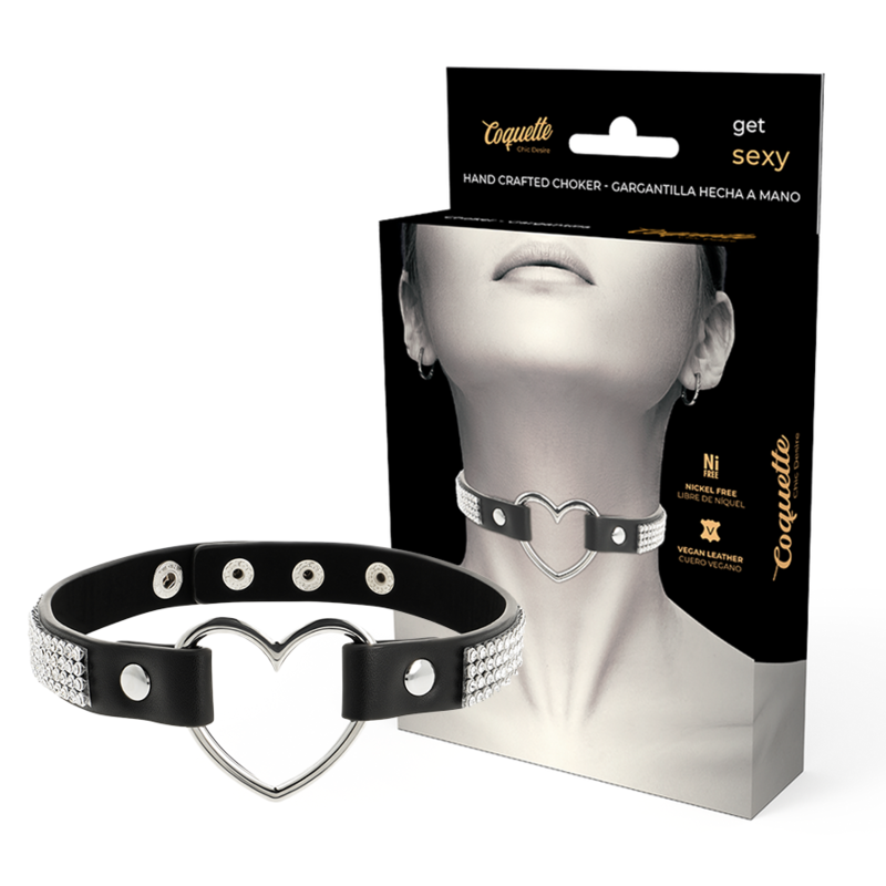 Collar BDSM Coquette Chic Desire con corazón
