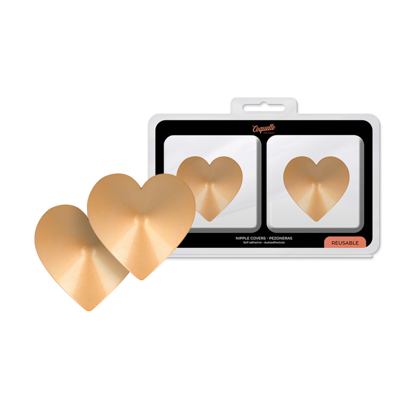 Cubrepezones adhesivos con corazones dorados, elegantes COQUETTE CHIC DESIRE