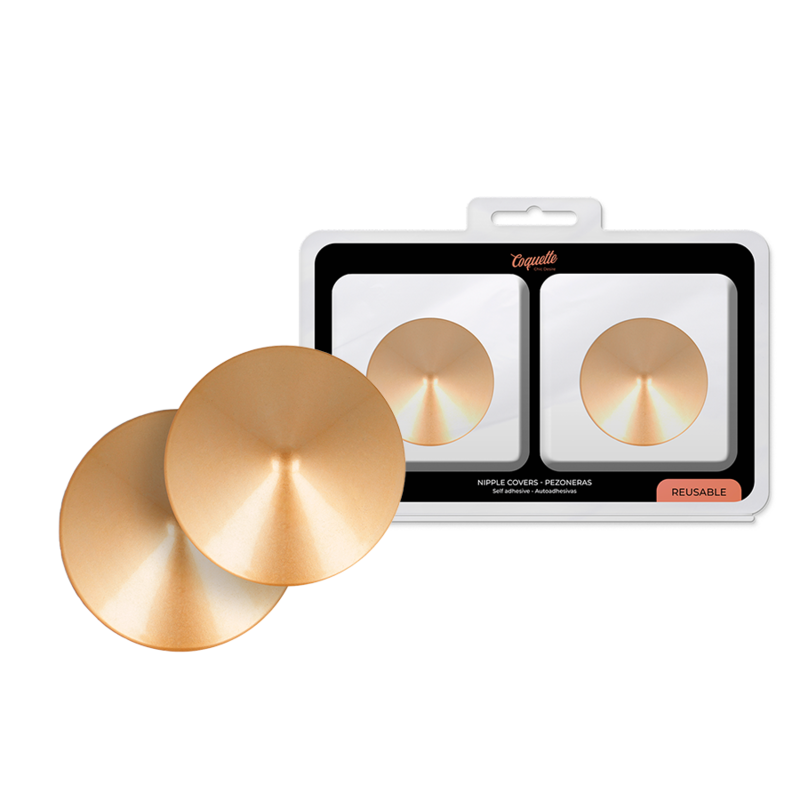 Cubiertas para pezones doradas redondas Coquette Chic Desire